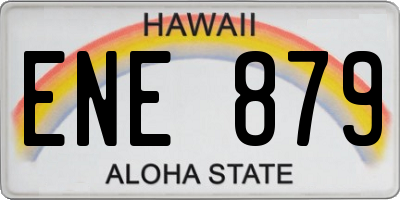 HI license plate ENE879