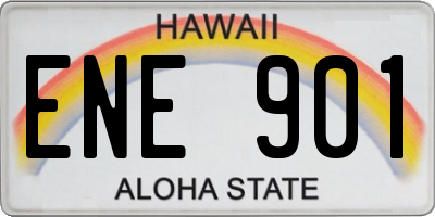 HI license plate ENE901