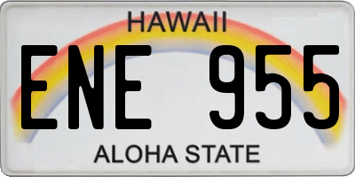 HI license plate ENE955