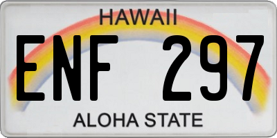 HI license plate ENF297