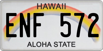 HI license plate ENF572