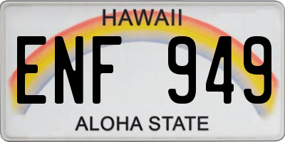HI license plate ENF949