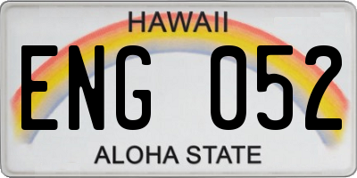 HI license plate ENG052