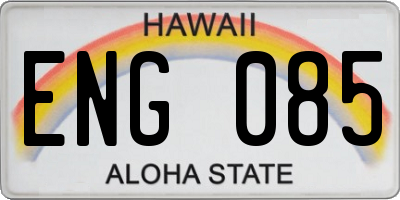 HI license plate ENG085