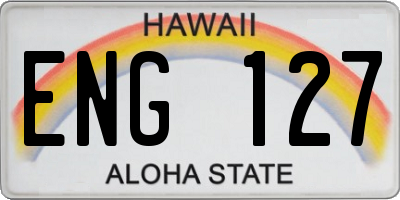 HI license plate ENG127