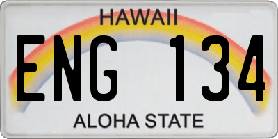 HI license plate ENG134