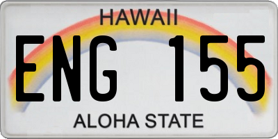 HI license plate ENG155
