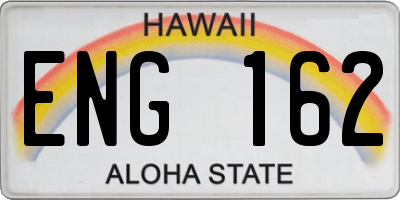 HI license plate ENG162