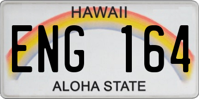 HI license plate ENG164