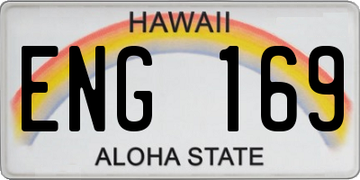 HI license plate ENG169