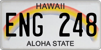 HI license plate ENG248