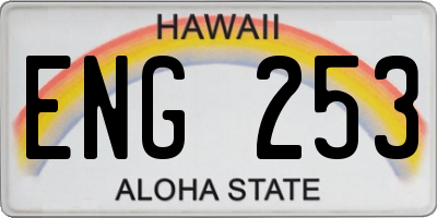 HI license plate ENG253