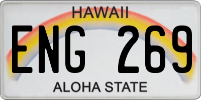 HI license plate ENG269