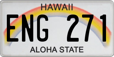 HI license plate ENG271