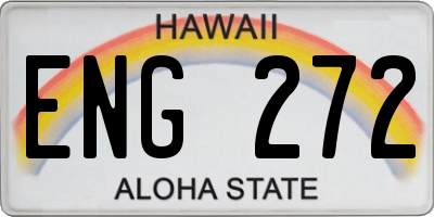 HI license plate ENG272