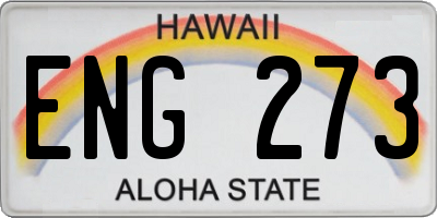 HI license plate ENG273
