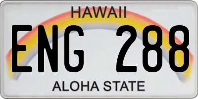 HI license plate ENG288