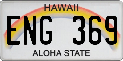 HI license plate ENG369