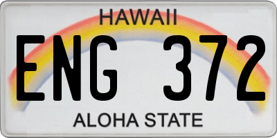 HI license plate ENG372