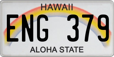 HI license plate ENG379