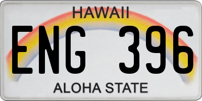 HI license plate ENG396