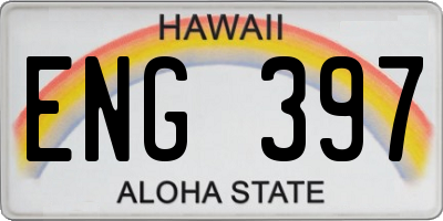HI license plate ENG397