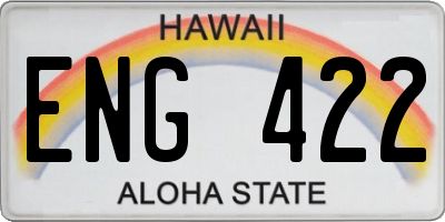 HI license plate ENG422