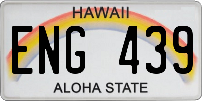 HI license plate ENG439