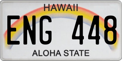 HI license plate ENG448