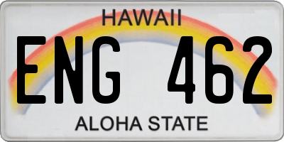 HI license plate ENG462