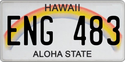 HI license plate ENG483