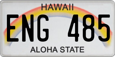 HI license plate ENG485