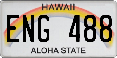 HI license plate ENG488