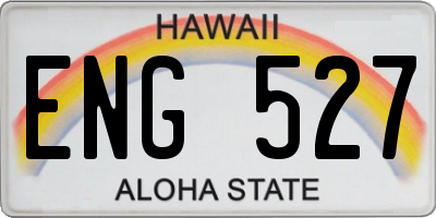 HI license plate ENG527