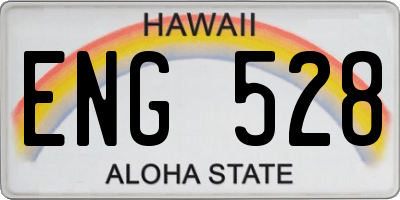 HI license plate ENG528