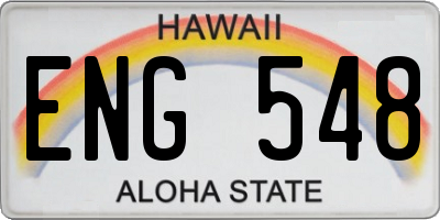 HI license plate ENG548
