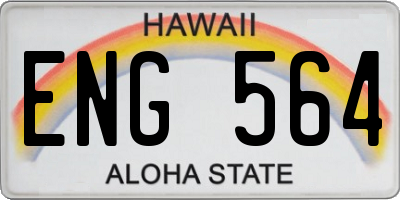 HI license plate ENG564
