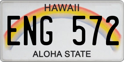 HI license plate ENG572
