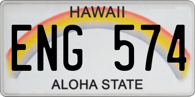 HI license plate ENG574
