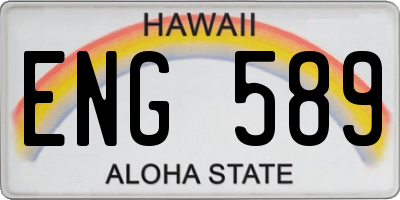 HI license plate ENG589