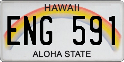 HI license plate ENG591