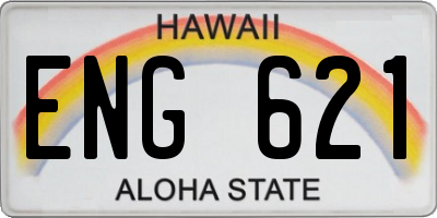 HI license plate ENG621