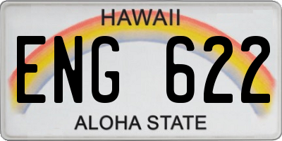HI license plate ENG622