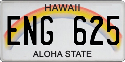 HI license plate ENG625