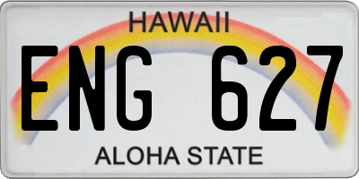 HI license plate ENG627