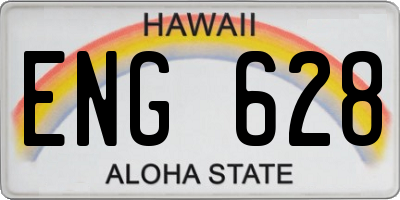 HI license plate ENG628