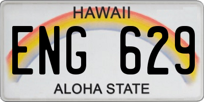 HI license plate ENG629