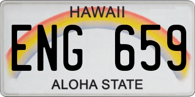 HI license plate ENG659