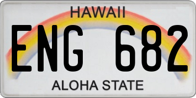 HI license plate ENG682