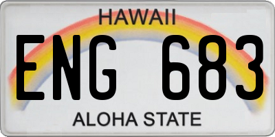 HI license plate ENG683
